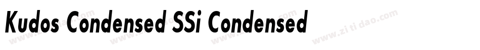 Kudos Condensed SSi Condensed Italic字体转换